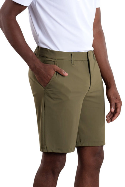 Mens khaki shorts on sale 9 inch inseam